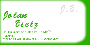 jolan bielz business card